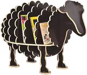 Book Shelves Bookshelf Creative Sheep Shape Bookshelf Fashion Easy Installation Books Storage Shelf Bookcase Furniture for Decoration Bookcase Bookshelves (Color : Black, Size : 78 * 46 * 50cm)