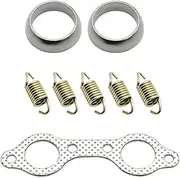 RZR 800 Exhaust Manifold Downpipe to Catback Donut Gasket Flange with Spring Compatible with Polaris Sportsman 600 700 800 Ranger 700 800