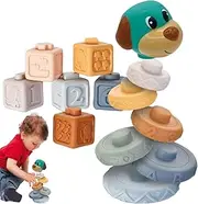 Stacking Blocks Game - Boys Educational Building Blocks Table Game | Animal Shaped Design, Balancing Blocks Tabletop Game for Home, Outdoor, Travel, Car
