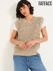 FatFace Ari Natural Knitted Tape Yarn Tank (AK4328) | $111