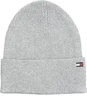 [Tommy Hilfiger] Knitted Beanie Hat Cotton Cashmere Beanie Cotton Cashmere Grey Light Grey One Size, Gray, One Size