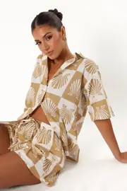 [PUP100] Harvey Short Set - Tan XS tan