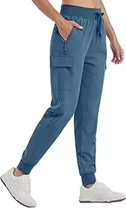 [WILLIT] Women's Cargo Hiking Pants Lightweight Quick Dry Travel Joggers Water Resistant Outdoor Athletic Workout Lounge