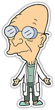 HUBERT FARNSWORTH 3M STICKER VINYL FUTURAMA PLANET EXPRESS HELMET MADE IN USA