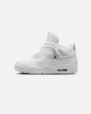 [JORDAN] Jordan Women's Air Jordan 4 Net "Triple White" White/metallic - Size 5 5 White/Metallic