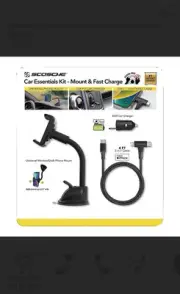 Scosche Car Essentials Kit-Mount & Fast Charge