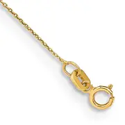 14K Yellow Gold 10 Inch .75mm Cable With Spring Ring Clasp Anklet