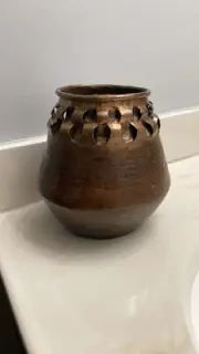 Hand Hammered Copper Artisan Vase From Nepal