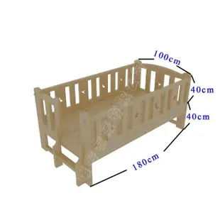 【HA Baby】松木實木拼接床 長180寬100高40 四面有梯款(床邊床、嬰兒床、兒童床 B s)