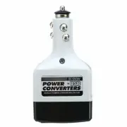 Portable Car Power Inverter Adapter 12V/24V to 220V AC Outlet USB Charging Port