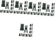 TEHAUX 50 Sets Retro Model Kit Plastic Turret Toy for Boys Army Play Set Equipment Models
