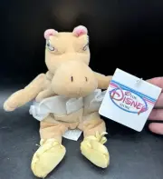 Vintage 1990’s Disney Fantasia Hippo PLUSH Bean Bag Disney Store Exclusive