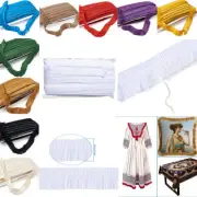 1 Card 25mm Polyester Fringe Trim Fabric Lace Trim Tassel for Sewing 27 Yards