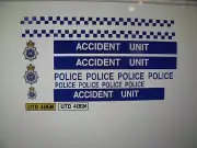 London England Police Accident Unit Van Decals Old School 1:24