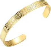[Qitian] Islamic Jewelry Gifts for Women Allah Gold Bangles Bracelets Ayatul Kursi Arabic Cuff Bracelet for Women Men Islam Eid Ramadan New Year Gifts