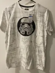 star wars t-shirt Darth Vader Storm Troopers Size Kids XL Black Disney