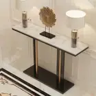 Modern Long Console Table Thicken Marble Living Room Bedroom Lounger Lamp Table
