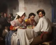 In A Roman Osteria By Carl Bloch Paint By Number Kit DIY Draw Painting Artwork