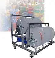 Wire Spool Cart, Portable Hose Reel Dispenser,Cord Rack Swivel Caster Wheels with Parts Box,for Winders Paracord(53x50x56cm)