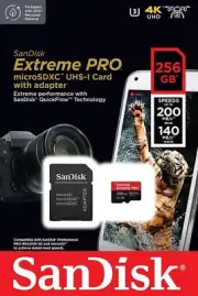 SanDisk 256GB Extreme Pro MicroSDXC Memory Card Dash Cam Action Cam DJI GoPro SD