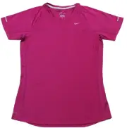 NEW! NIKE [M] Women's Miler REFLECTIVE Run/Yoga/Gym Shirt-Raspberry 506314-502