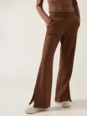 Athleta PLUS 2X Venice Flare Pant Mahogany Brown Pull-on Pants Stretch Flared