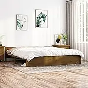 King Size Bed Frame Solid Pine Wood Timber Slats Legs Mattress Base Platform