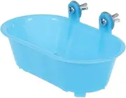 NOLITOY Parrot Bathing Tub with Bottom Mirror Lightweight Bird Shower Bathtub for Small Birds Like Parrots and Fun and Safe Bathing Experience for Your