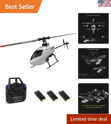 C129 V2 RC Helicopter, 4 Channel Remote Control Helicopter with 6-Axis Gyro, ...