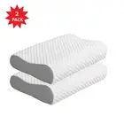 Vistara Sound Sleep Memory Foam Contour Pillow 60x40cm - 2 Pack