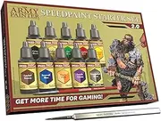 The Army Painter, Speedpaint 2.0 Starter Set Combo, Beginner Paint Set, 10 x 18 ml Acrylic Contrast Paints incl. 2 Free Brushes for DnD and Warhammer Figures