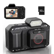 48MP Digital Camera for Photography – 4K Vlogging Video Cameras with 2.8 Inch Screen – Compact and Portable for Kids, Teens Beginners (Black)