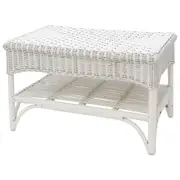 Villa Cane/Rattan Coffee Table - White