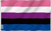ANLEY Fly Breeze 3x5 Feet Genderfluid Flag - Vivid Color and UV Fade Resistant - Canvas Header and Double Stitched - Genderfluid Pride Flags Polyester with Brass Grommets 3 X 5 Ft