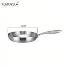 24CM Frying Pan 304 Stainless Steel 2MM Thick Wok Pan 5 Ply Steel Skillet,Profes
