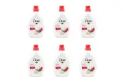 6x Dove 550ml Body Wash Bath Soap Go Fresh Revive Pomegranate Lemon Verbena