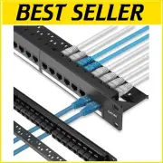 Toolless 10G Cat6A Patch Panel - 24-Port Inline Keystone with Easy Installation