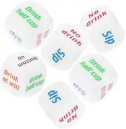 Milisten 6pcs Drinking Dice for Adults Unique Acrylic Party Game for Bars Ktv Home Gatherings Fun Bachelorette Party Favor Dice for Friends and Family