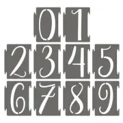 8 Inch Large Plastic Number Stencils, 20 Pcs, Wood