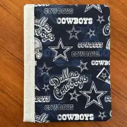 Handmade Fabric Composition Book Cover NFL Dallas Cowboys Print