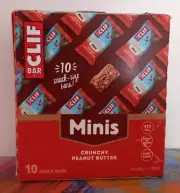 CLIF BAR MINIS WHITE CRUNCHY PEANUT BUTTER FLAVOUR 10 X 28G SNACK BARS