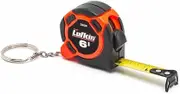 Lufkin Crescent 1/2" x 6' Mini Hi-Viz® Orange Yellow Clad Keychain Tape Measure - Counter Display - CS8506