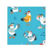 Nautical Seagull Face Towel | Beach Decor, Gift for Sailors, Coastal Home,