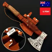 PREMIUM HANDMADE VIKING AXE | HUNTING | CARBON STEEL HATCHET - AX006