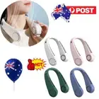 USB Rechargeable Portable Leafless Neck Fan Cooler Cooling Neckband RK
