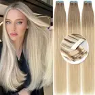 AU CLEARANCE Tape In Russian Remy Human Hair Extensions Skin Weft Balayage THICK