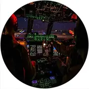 Slipmat Slip Mat Scratch Pad Felt for any 12" LP DJ Vinyl Turntable Record Player Custom Graphical - Flight Deck