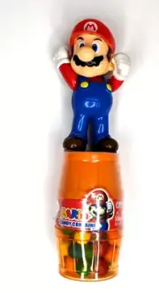 Super Mario Bros 64 Mario Candy Balls Container AuSome w/ Mario Figure, SEALED