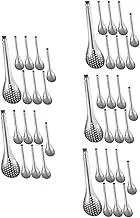 Alipis 40 Pcs Metal Serving Spoon Set Includes Slotted and Salt Cellar Spoons for Catering Buffet and Home Kitchen Construction