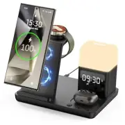 Wireless Charger for Samsung/Android, 6 in 1 Phone Nightstand Charging Station